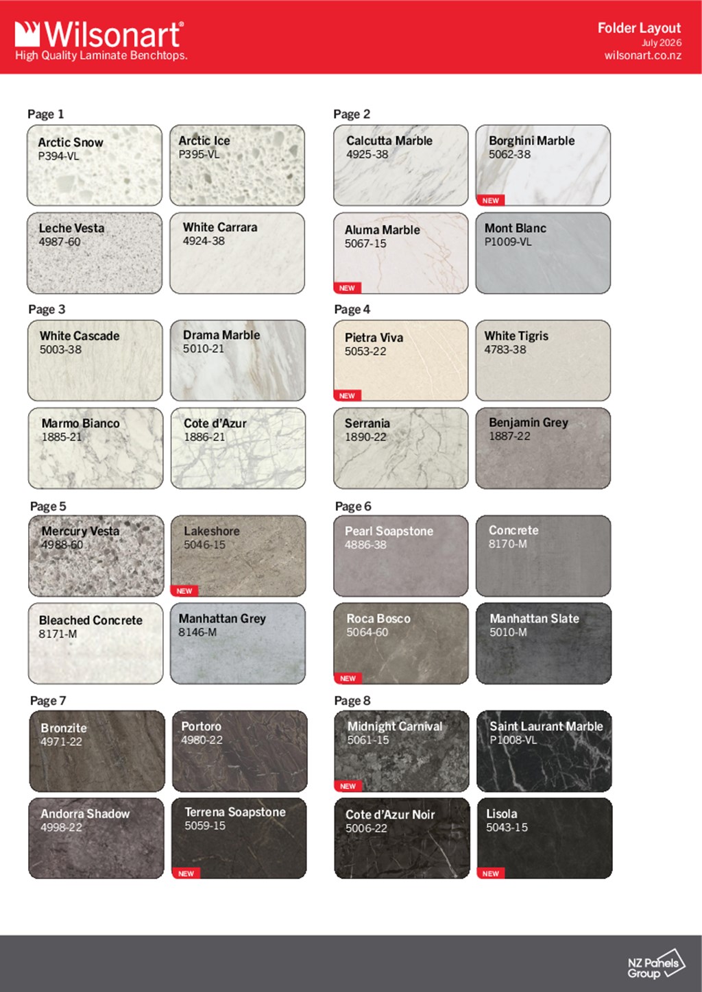 Wilsonart HPL Folder Layout